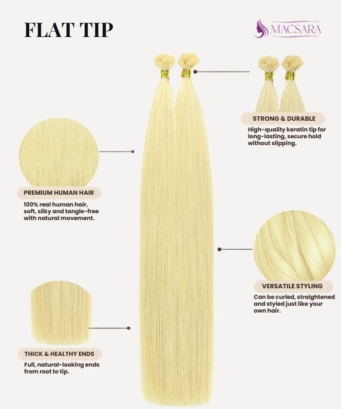 Bleach Blonde (613) Flat Tip