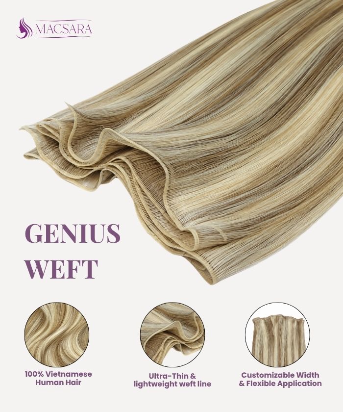 Brown Platinum Highlights (4Q+60C) Genius Weft
