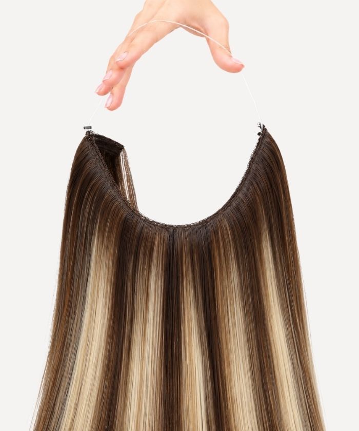 Caramel Blonde Balayage (1A/1A+3Q+9C) Halo Hair (110g)
