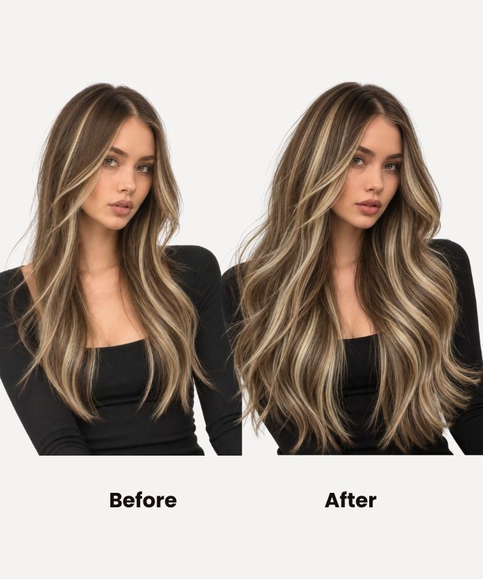 Honey Blonde Balayage (1A/1A+4Q) Classic Clip-In (120g)