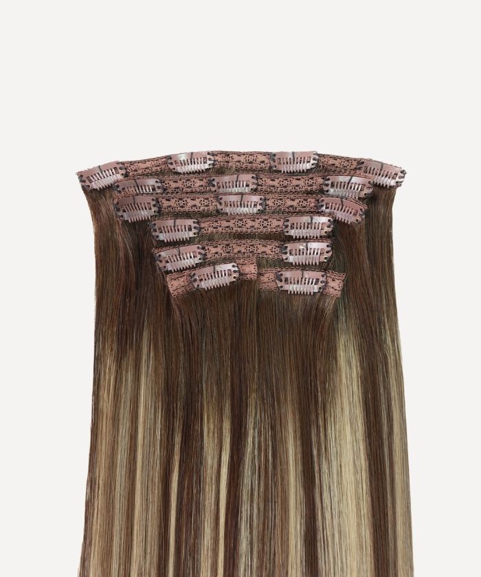Honey Blonde Balayage (1A/1A+4Q) Classic Clip-In (120g)