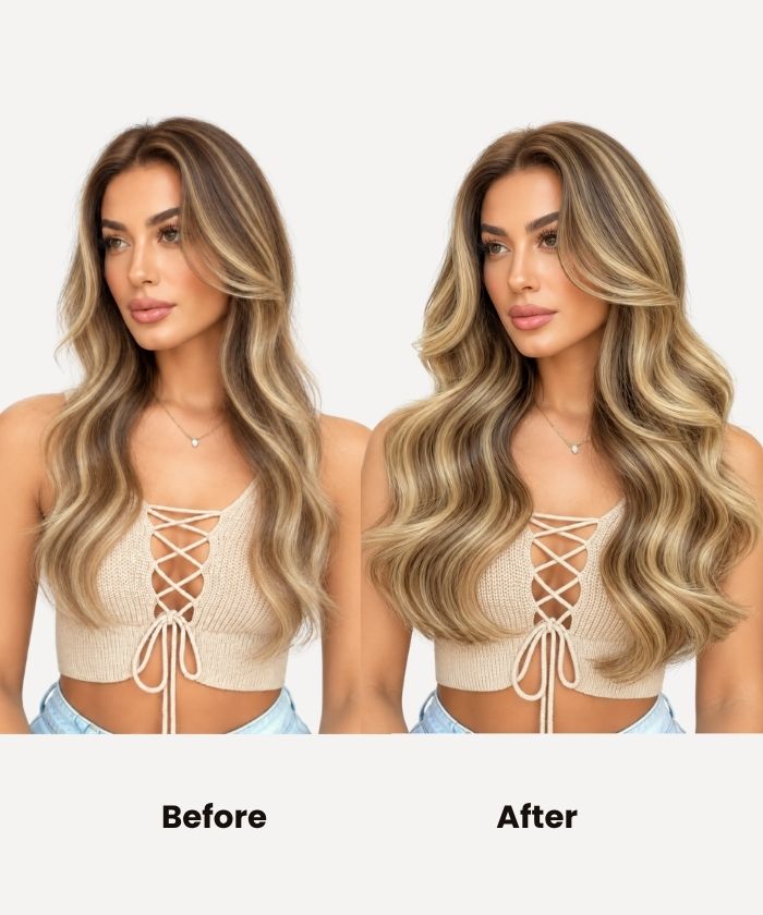 Light Blonde Highlights (4+27) Genius Weft