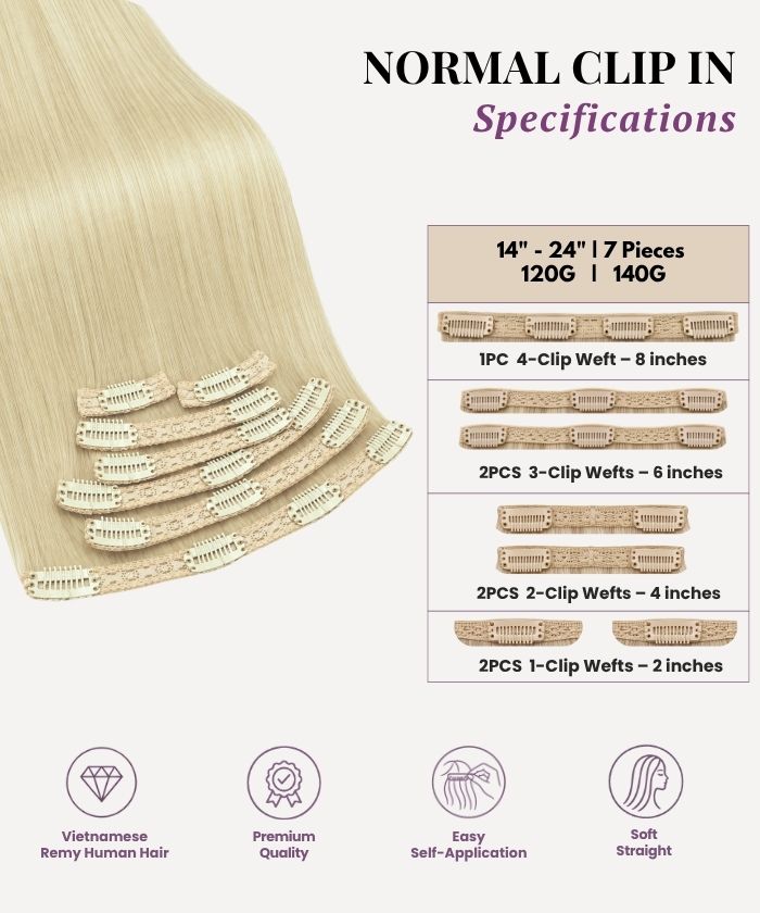 Ash Light Blonde (9C) Classic Clip-In (120g)