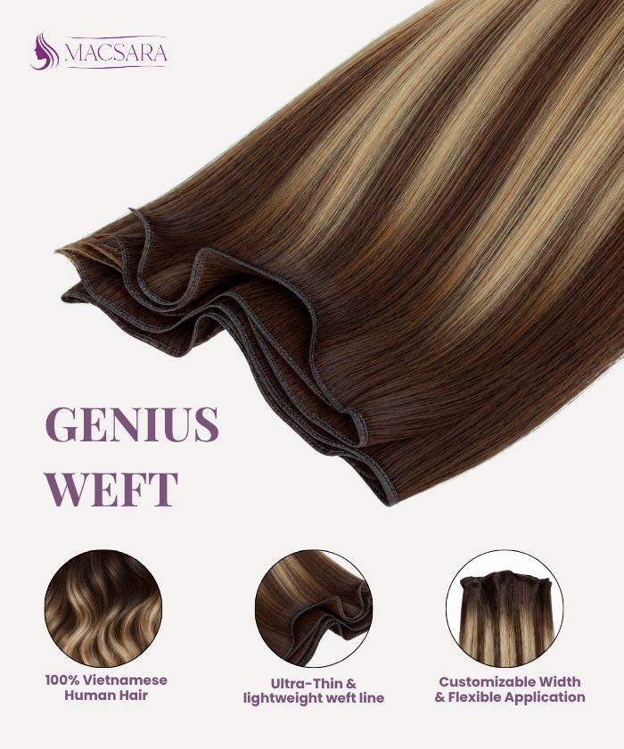 Honey Blonde Balayage (1A/1A+4Q) Genius Weft