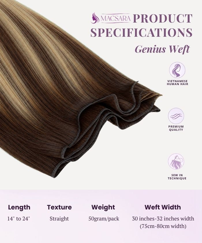 Honey Blonde Balayage (1A/1A+4Q) Genius Weft