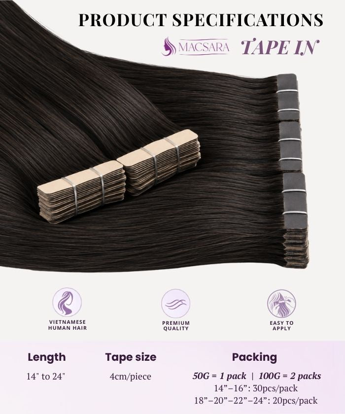 Natural Black (1B) Tape-Ins