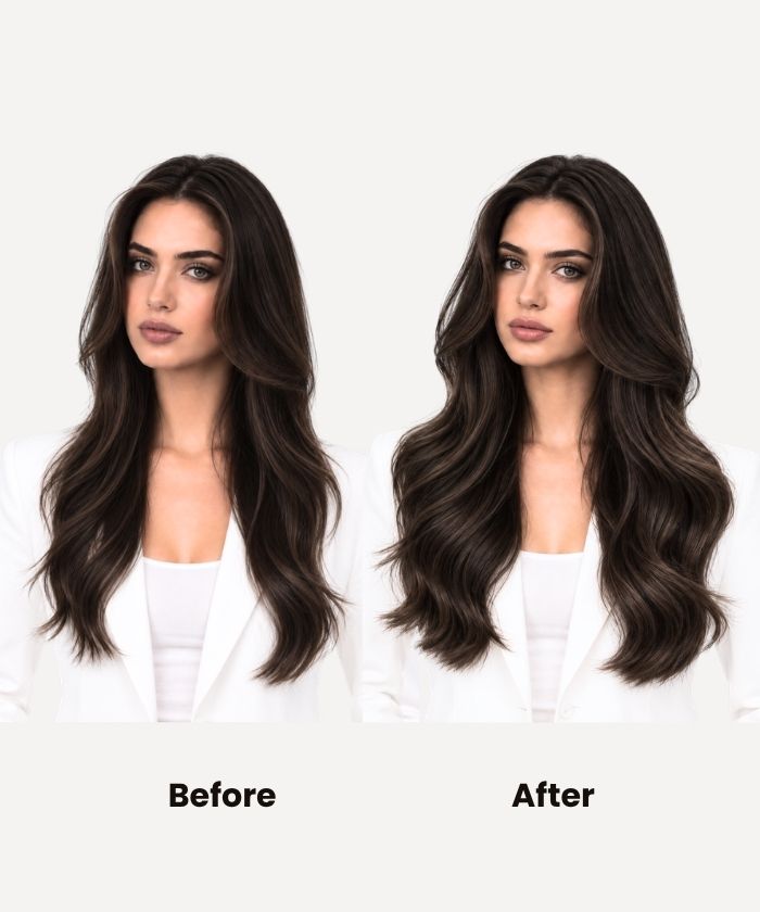 Natural Black (1B) Flat Tip